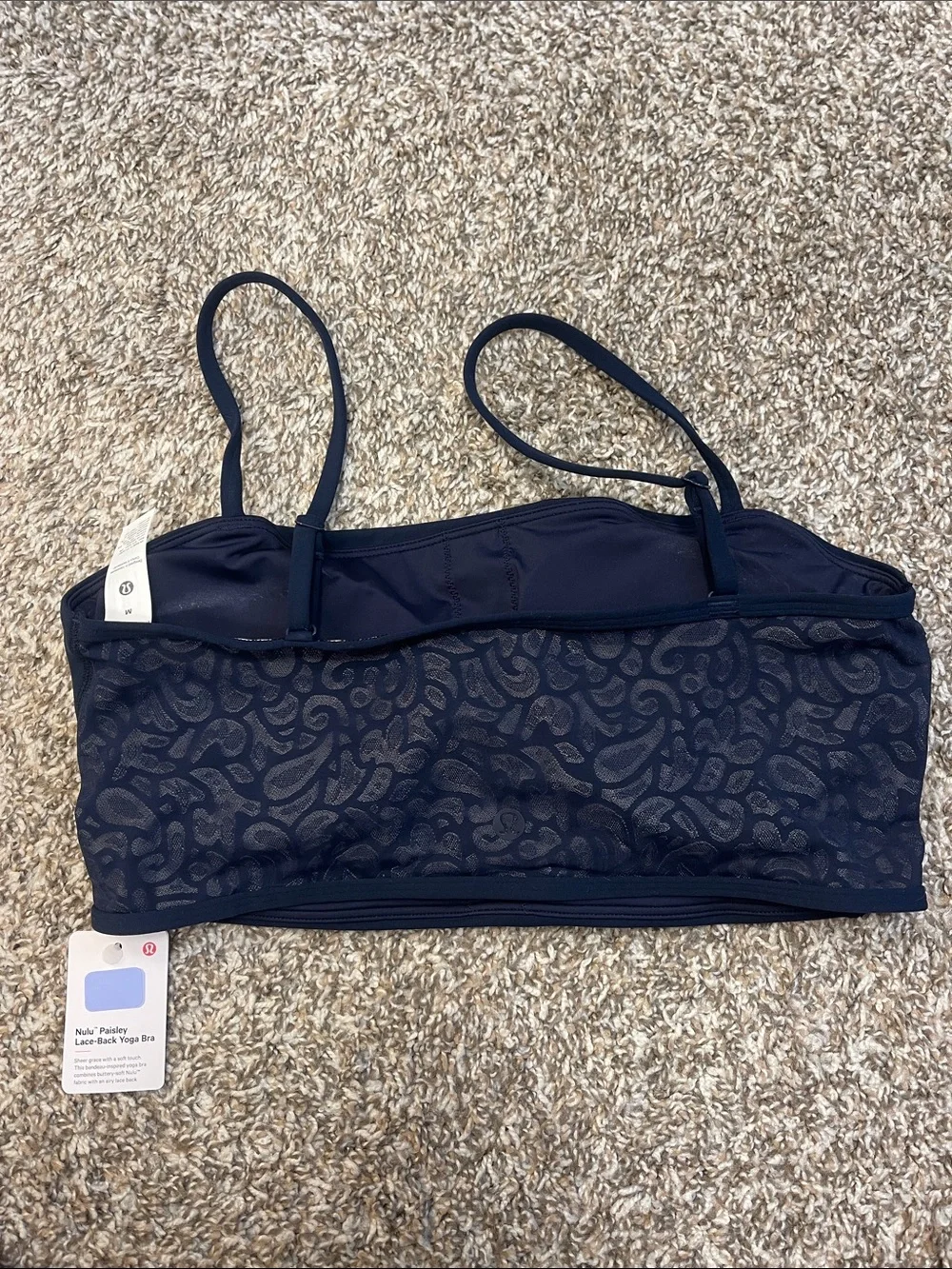 NWT Lululemon - Nulu Paisley Lace-Back Yoga Bra - M - Picture 2 of 3